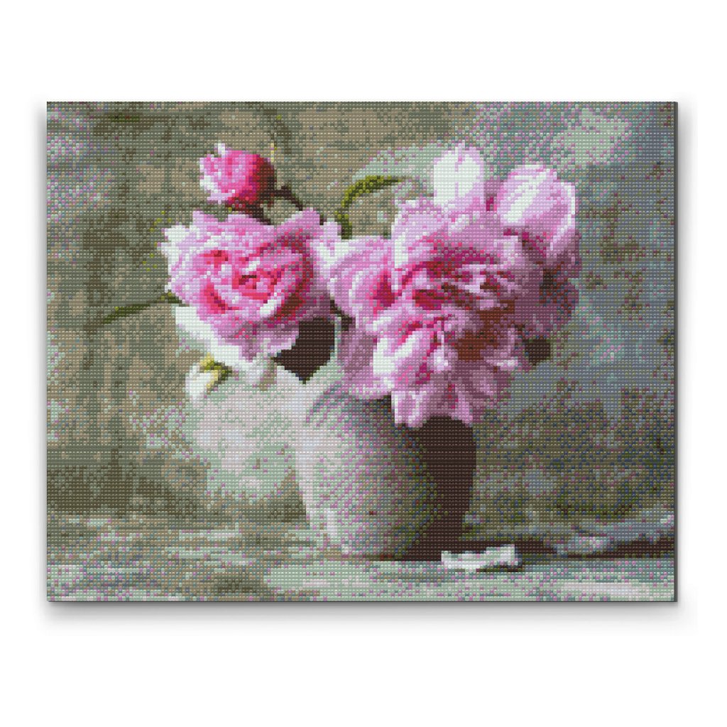 Pintura de diamante - Rosas rosas