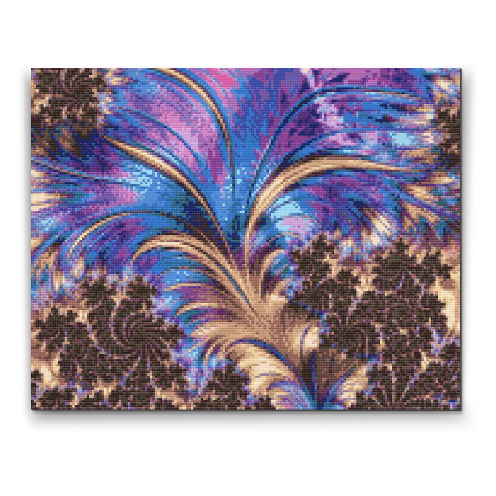 Pintura de diamante - Plumas fractales