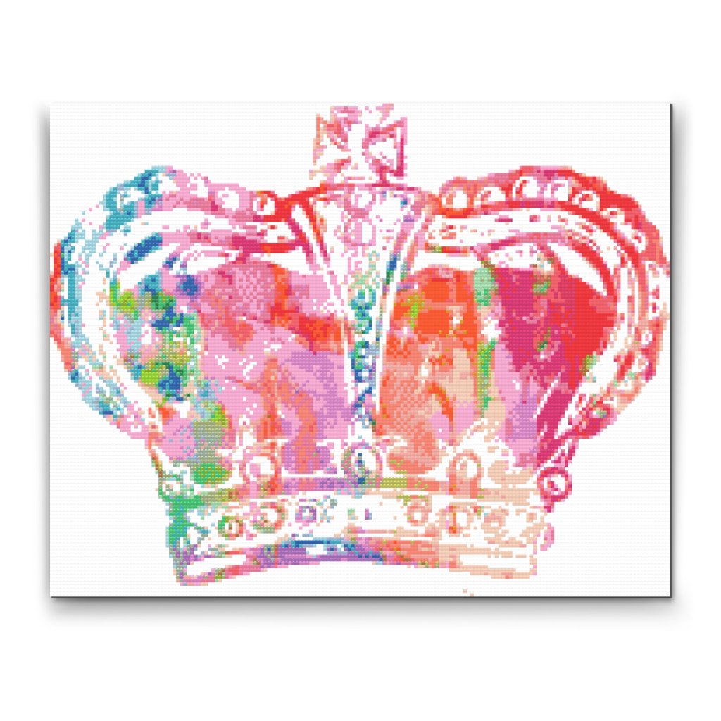 Pintura de diamante - Corona colorida