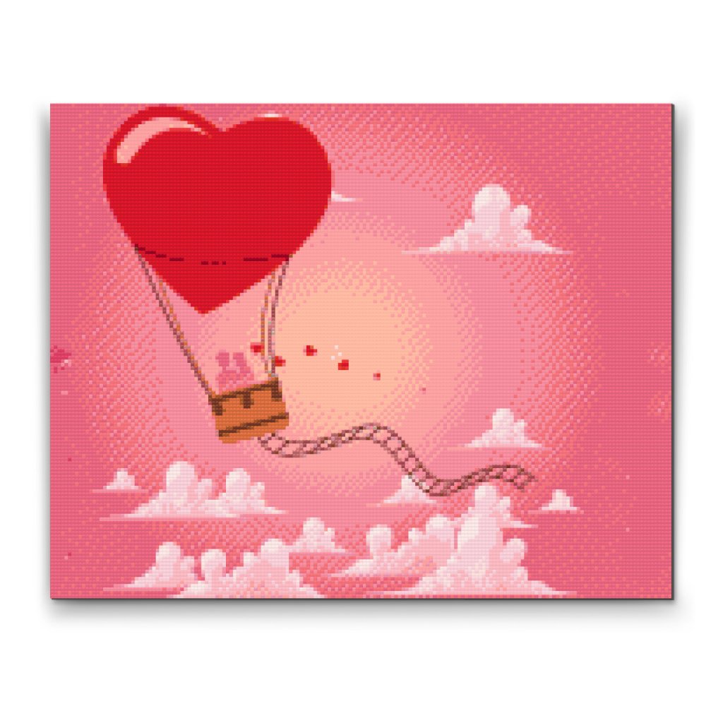 Pintura de diamante - Globo del amor