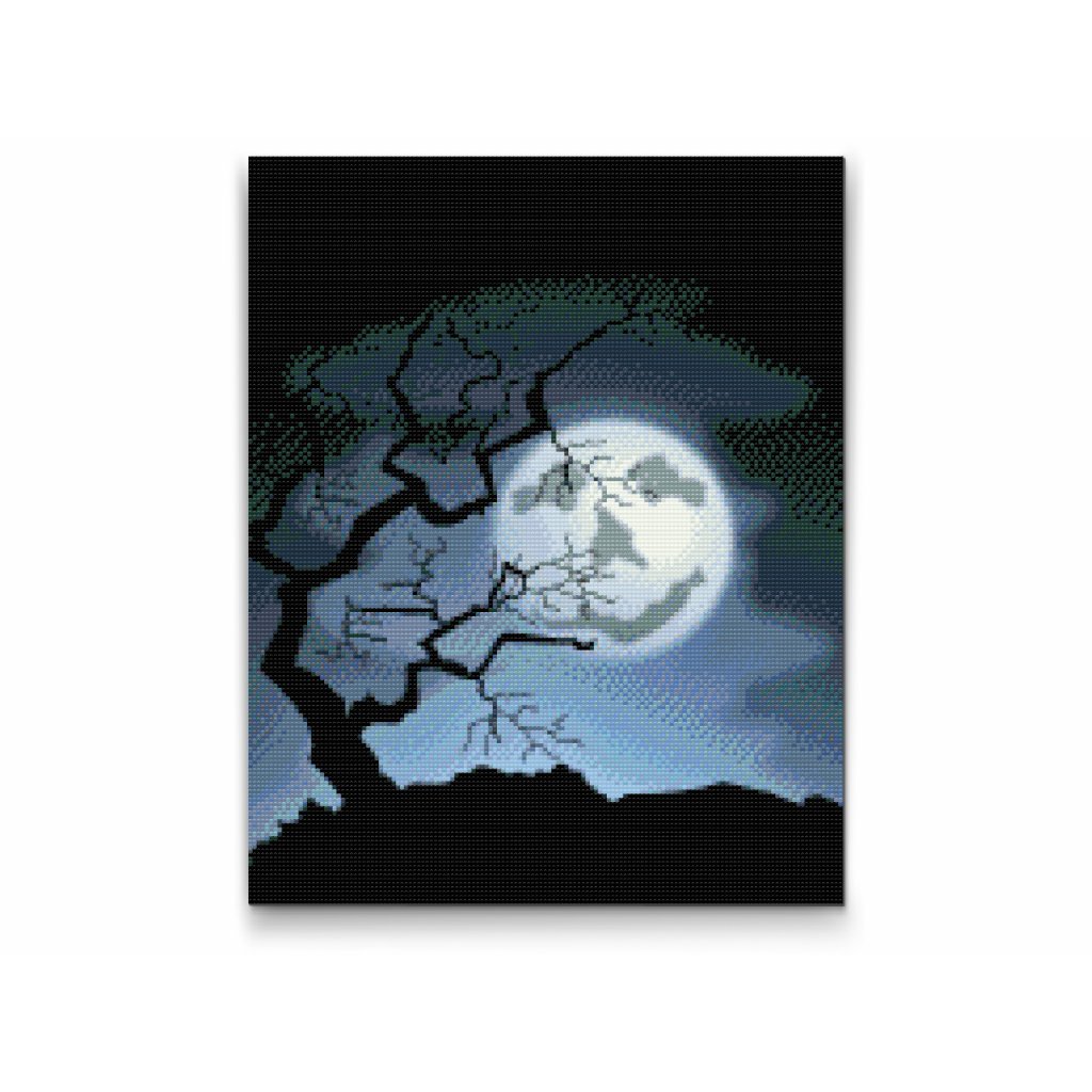Pintura de diamante - Luna espeluznante