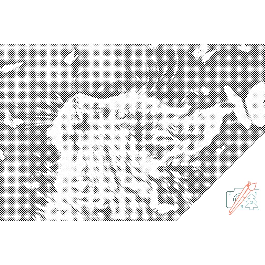 Puntillismo – Gatito entre mariposas