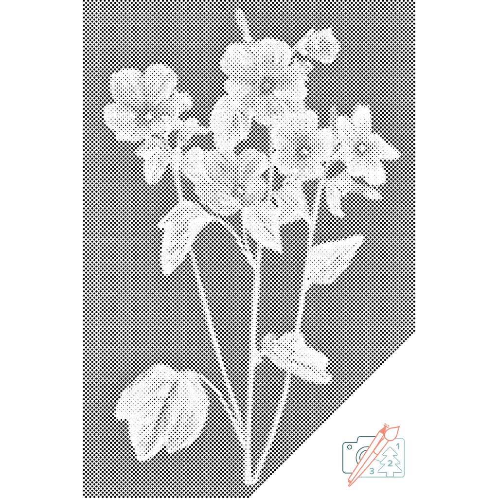 Puntillismo – Flores vintage