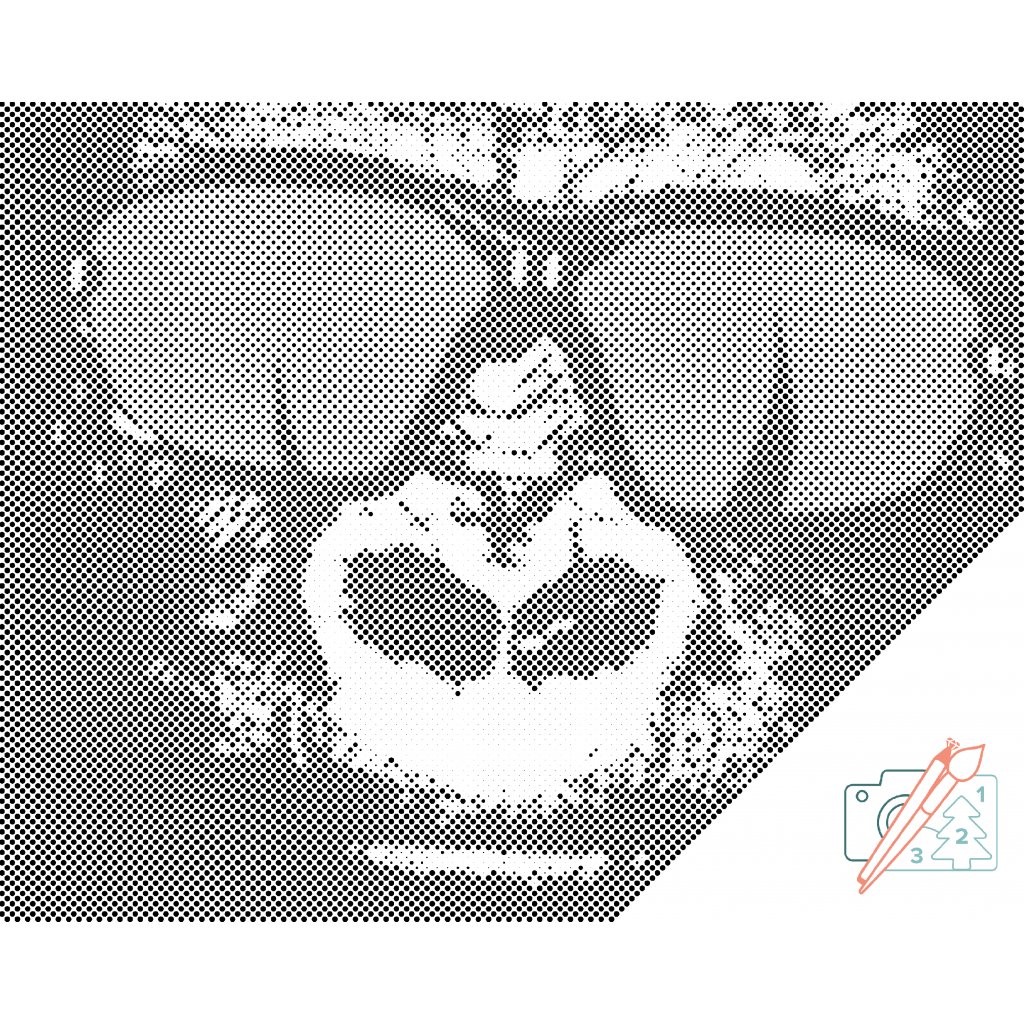 Puntillismo – Gorila con gafas