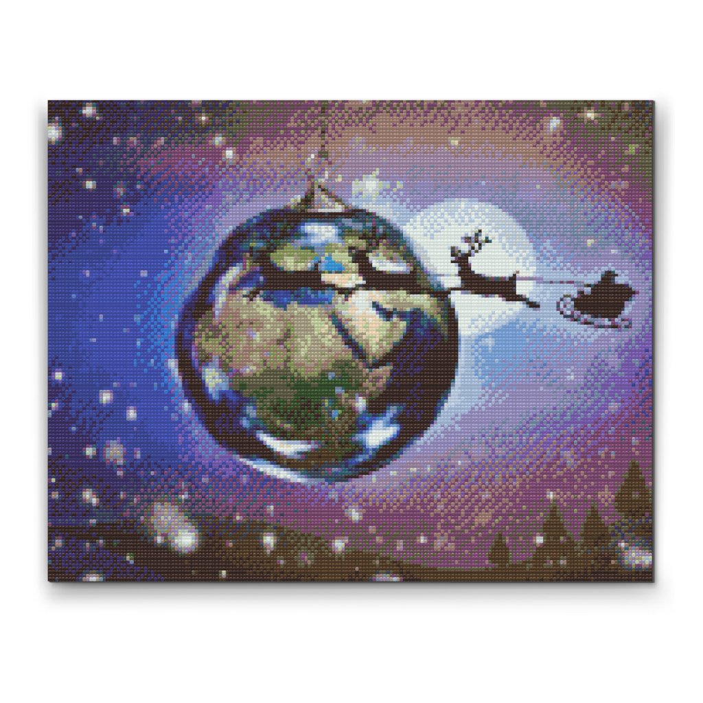 Pintura de diamante - Papá Noel en su trineo