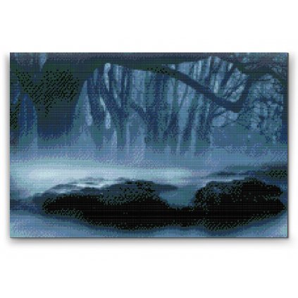 Pintura de diamante - Niebla en el bosque
