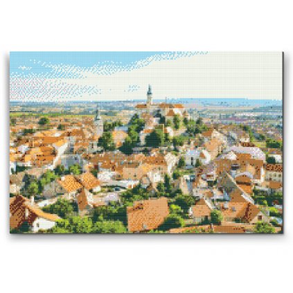 Pintura de diamante - Vista de la ciudad - Míkulov
