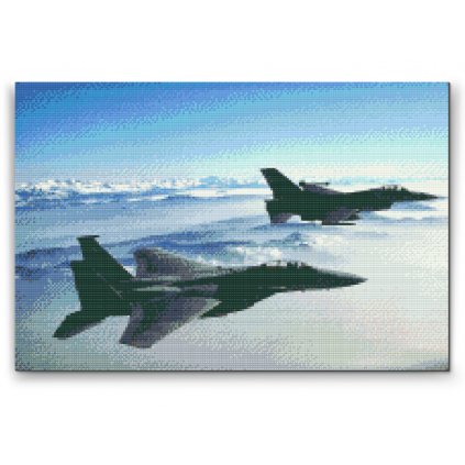 Pintura de diamante - Aviones de combate