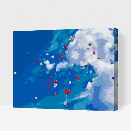 Pintura por números - El cielo lleno de globos