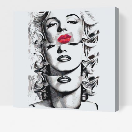 Pintura por números - Labios de Marilyn Monroe
