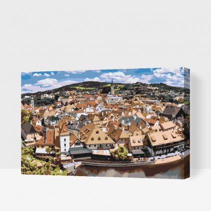 Pintura por números - Vista de la ciudad - Český Krumlov