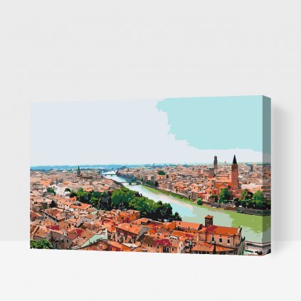 Pintura por números - Vista de la ciudad, Verona