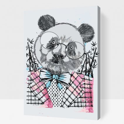 Pintura por números - Panda elegante
