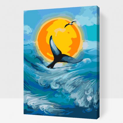 Pintura por números - Ballena al atardecer