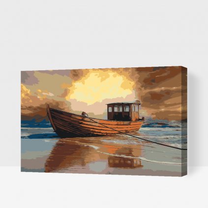 Pintura por números - Barco en el mar 2