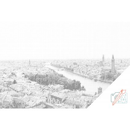 Puntillismo – Vista de la ciudad, Verona