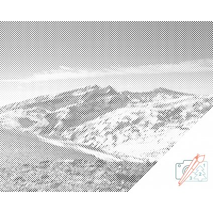 Puntillismo – Pico Mulhacén en Sierra Nevada, España