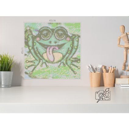 Cuentas para planchar - Rana con las mejillas coloradas