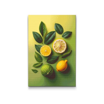 Pintura de diamante - Fondo de cítricos