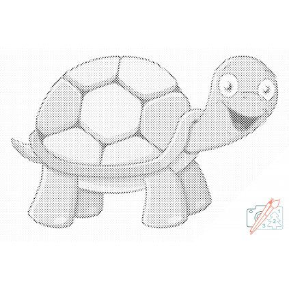 Puntillismo – Tortuga feliz