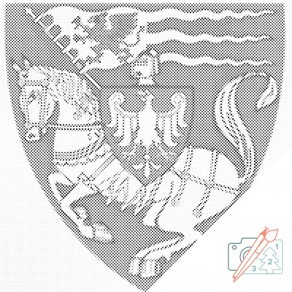 Puntillismo – Escudo de armas de Koszalin, Polonia