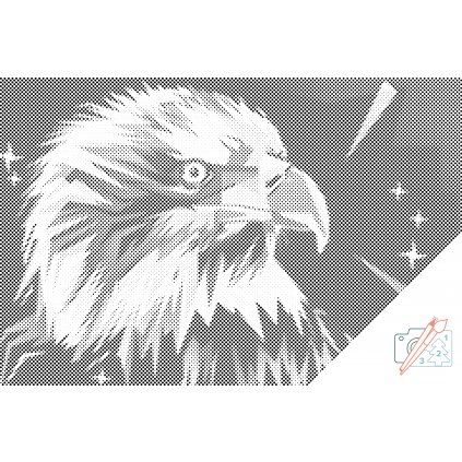 Puntillismo – Águila vectorial