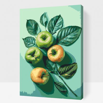Pintura por números - Fondo de manzanas