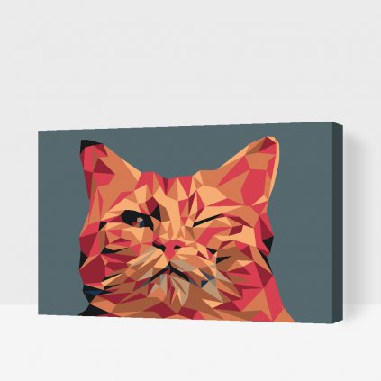 Pintura por números - Gato vectorial