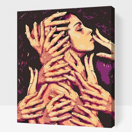 Pintura por números - Mujer llena de palmas