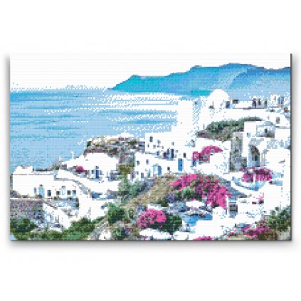 Pintura de diamante - Santorini