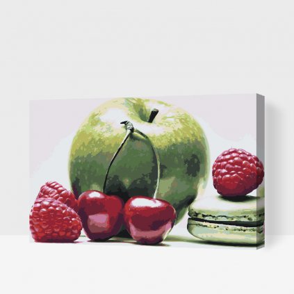 Pintura por números - Frutas y macarrón