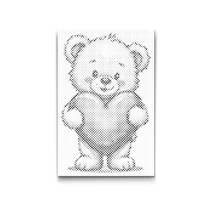 M2_Puntillismo_-_Osito_con_corazón