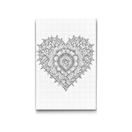 M2_Puntillismo_-_Corazón_en_blanco_y_negro