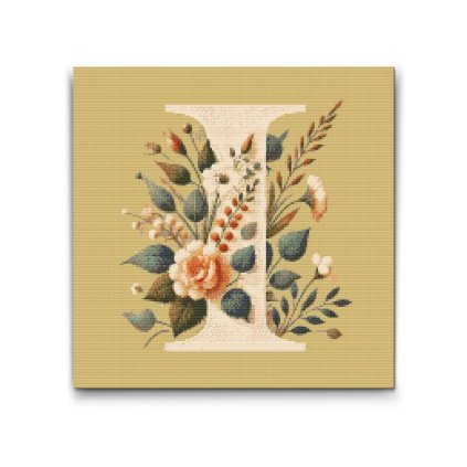 M2_Pintura_con_diamantes_-_Letra_I_-_Patrón_floral