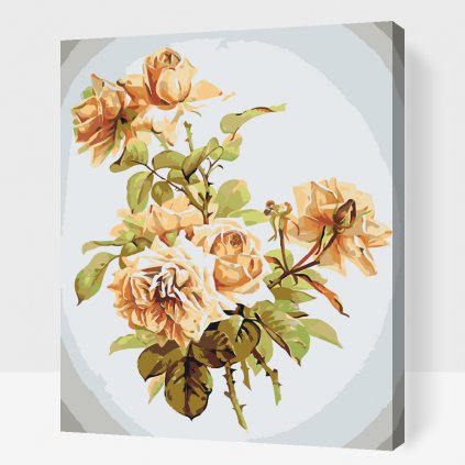 Pintura por números - Flores vintage IV