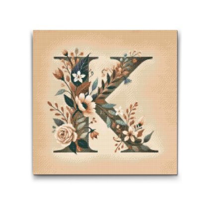 M2_Pintura_con_diamantes_-_Letra_K_-_Patrón_floral