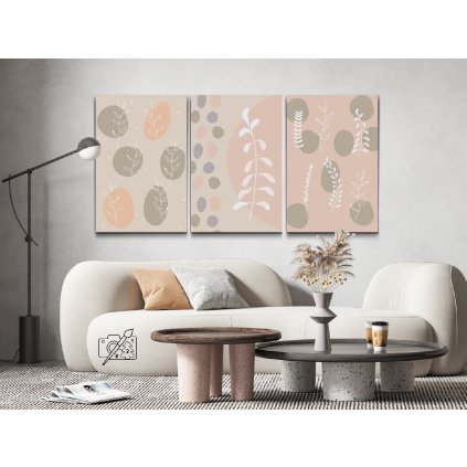 Pintura por números - Fondo de estilo boho (juego de 3 piezas)