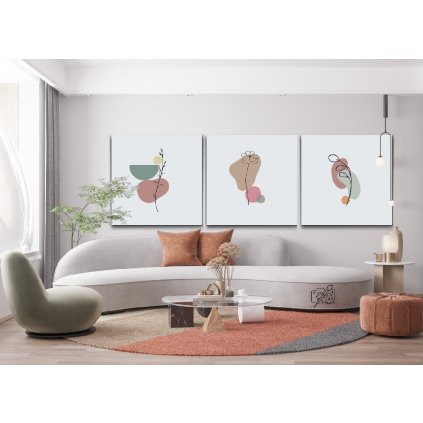 Pintura por números - De raíz a flor (juego de 3 piezas)