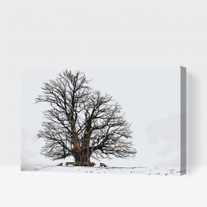 Pintura por números - Árbol solitario