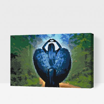 Pintura por números - Ángel repartiendo amor