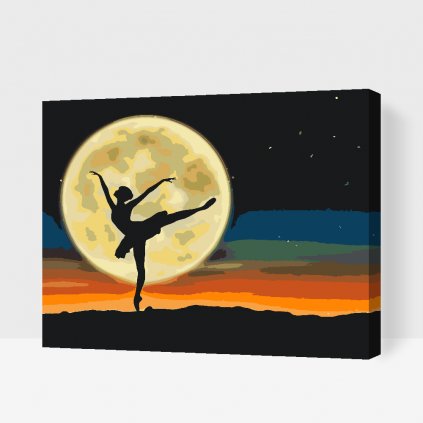 Pintura por números - Bailarina en luna llena