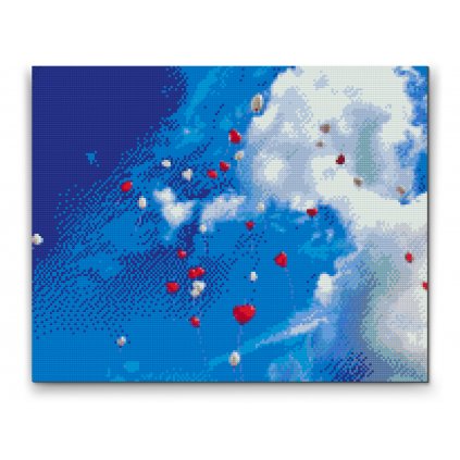 Pintura de diamante - El cielo lleno de globos