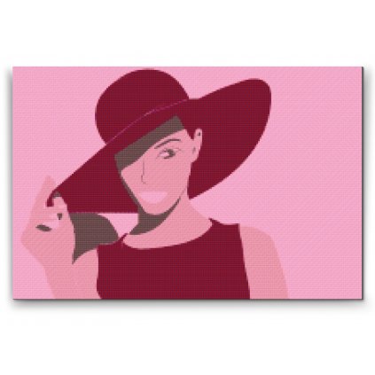 Pintura de diamante - Sombrero morado