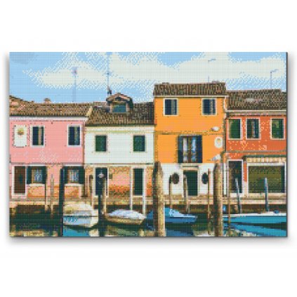 Pintura de diamante - Casas de Venecia