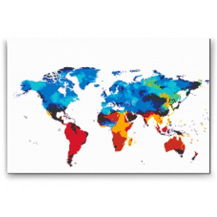 Pintura de diamante - Mapa del mundo 2