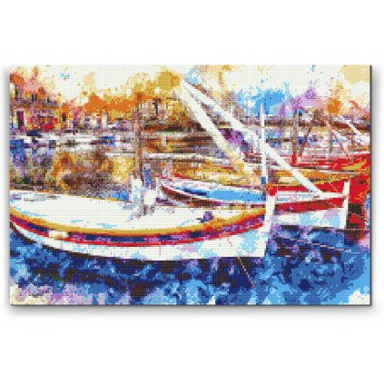 Pintura de diamante - Muelle colorido