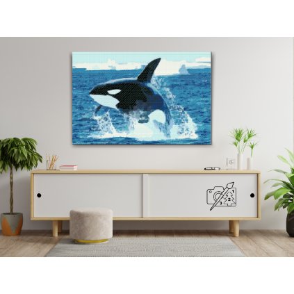 Pintura de diamante - Salto de orca