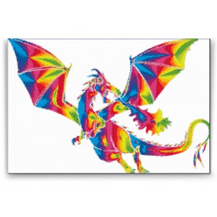 Pintura de diamante - Dragón colorido