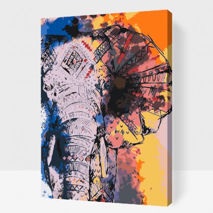 Pintura por números - Elefante africano