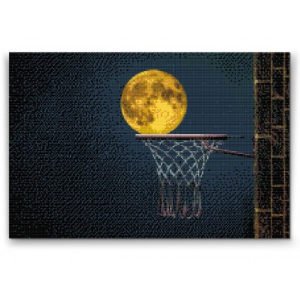 Pintura de diamante - Baloncesto en luna llena